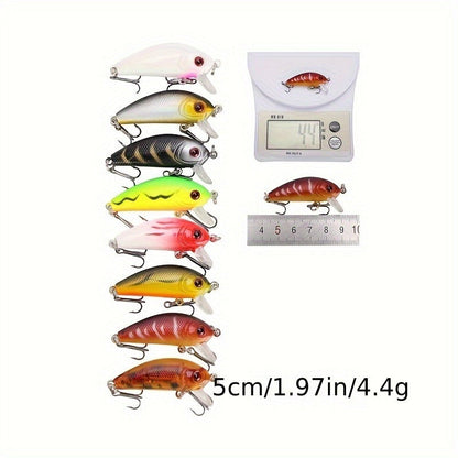 Minnow Fishing Lures Set 43pcs – Plastic Crankbait Hard Baits for Freshwater & Saltwater Angling