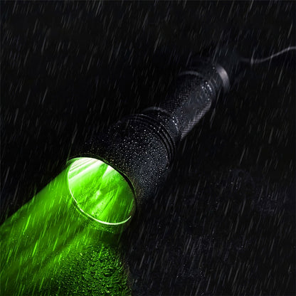 Night Hunting Flashlight with Remote Control Switch – 350 Yards High Power Green Red White Light, 18650 Rechargeable, Multiple Mounts for Hunting, Fishing, Camping & Beekeeping, Best Gift for Men