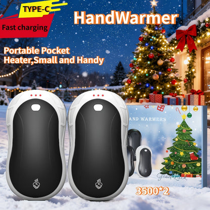 Magnetic Hand Warmer 2-in-1 Double Sided Heating – 3-Speed Temperature Control, Portable Pocket Heater for Skiing, Camping, Mountaineering & Winter Outdoor Use
