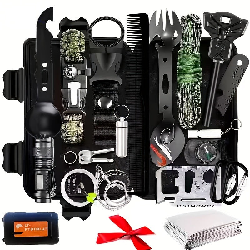 Tactical Knife Set 28-in-1 Survival Equipment – Men's Outdoor Tool Kit for Camping, Hunting, Fishing & Hiking | Perfect Father's Day Gift for Dad & Husband