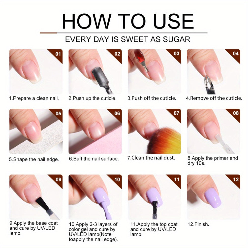 36-Color Polygel Nail Extension Kit with LED UV Lamp – Complete Poly Gel Starter Set with Dual Forms, Slip Solution, Nail Art Brush, Base & Top Coat for Salon-Quality Nail Extensions at Home for Beginners & Professionals