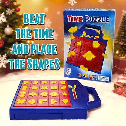 Shape Puzzle Pop-Up Board Game for Kids – Interactive Timer Matching Game with 3 Difficulty Levels, Hand-Eye Coordination STEM Toy, Educational Birthday Gift for Boys & Girls Ages 3+