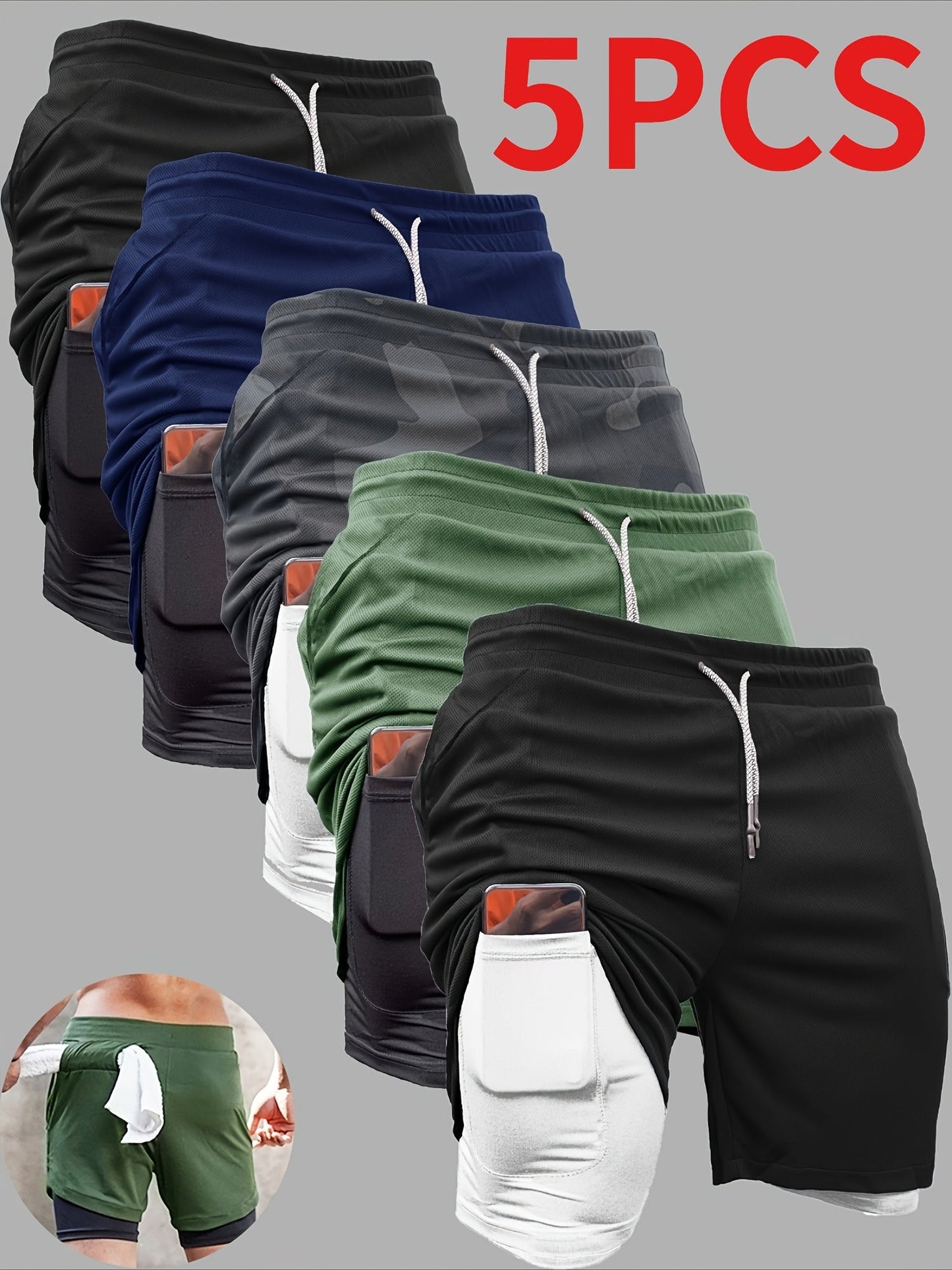 Men's Athletic Shorts - Quick Dry With Pockets Modern Style 546789