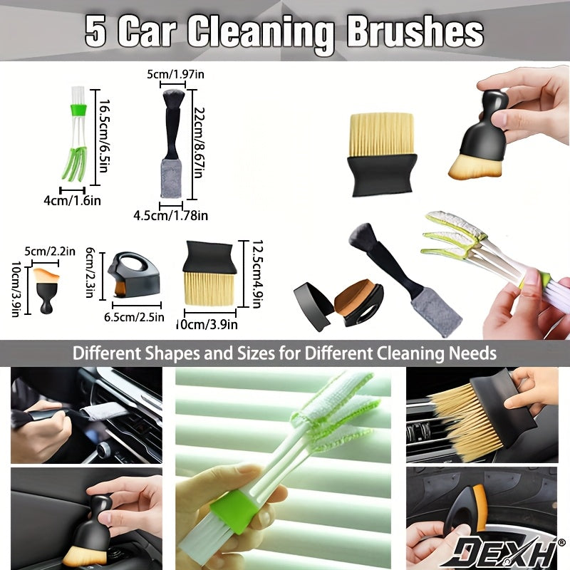 28pcs Car Details Kit, Car Detailing Brush Set, Auto Detailing Drill Brush Set, Car Detailing Brushes, Car Accessories-Car Detailing Tools Kit For Interior, Exterior, Wheels, Windshield