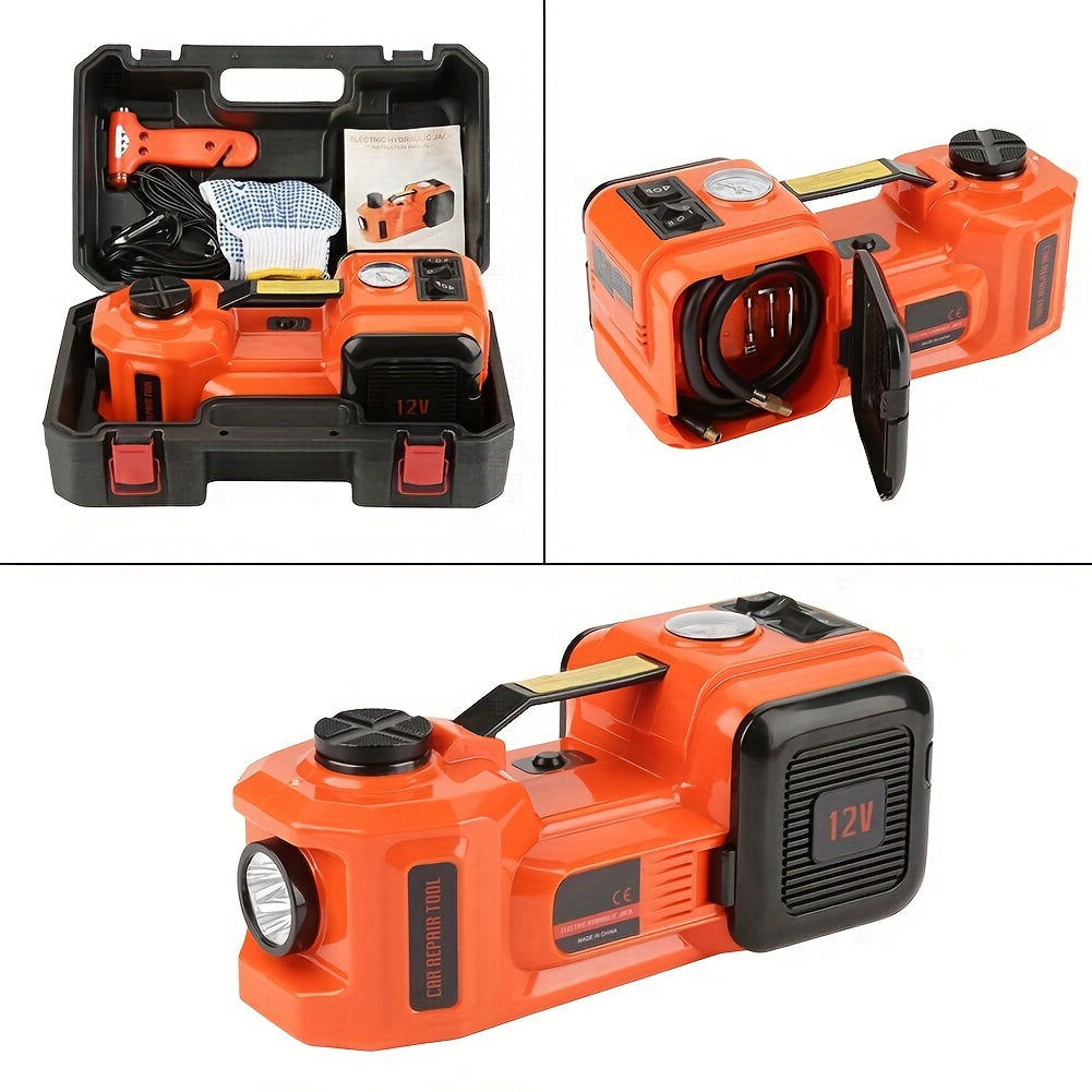 5Ton Heavy Duty 12V DC Automotive Floor Jack Lift - Electric Hydraulic Garage And Emergency Equipment For Car Repair And Maintenance