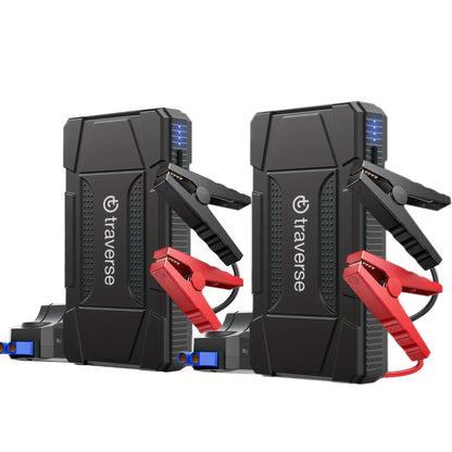 12V Portable Car Jump Starter 1000A Peak Battery Jumper Starter Jump Box for Car Battery, for Gas & Diesel Cars with USB Charge Ports & LED Flashlight, 6400mAh Power Bank
