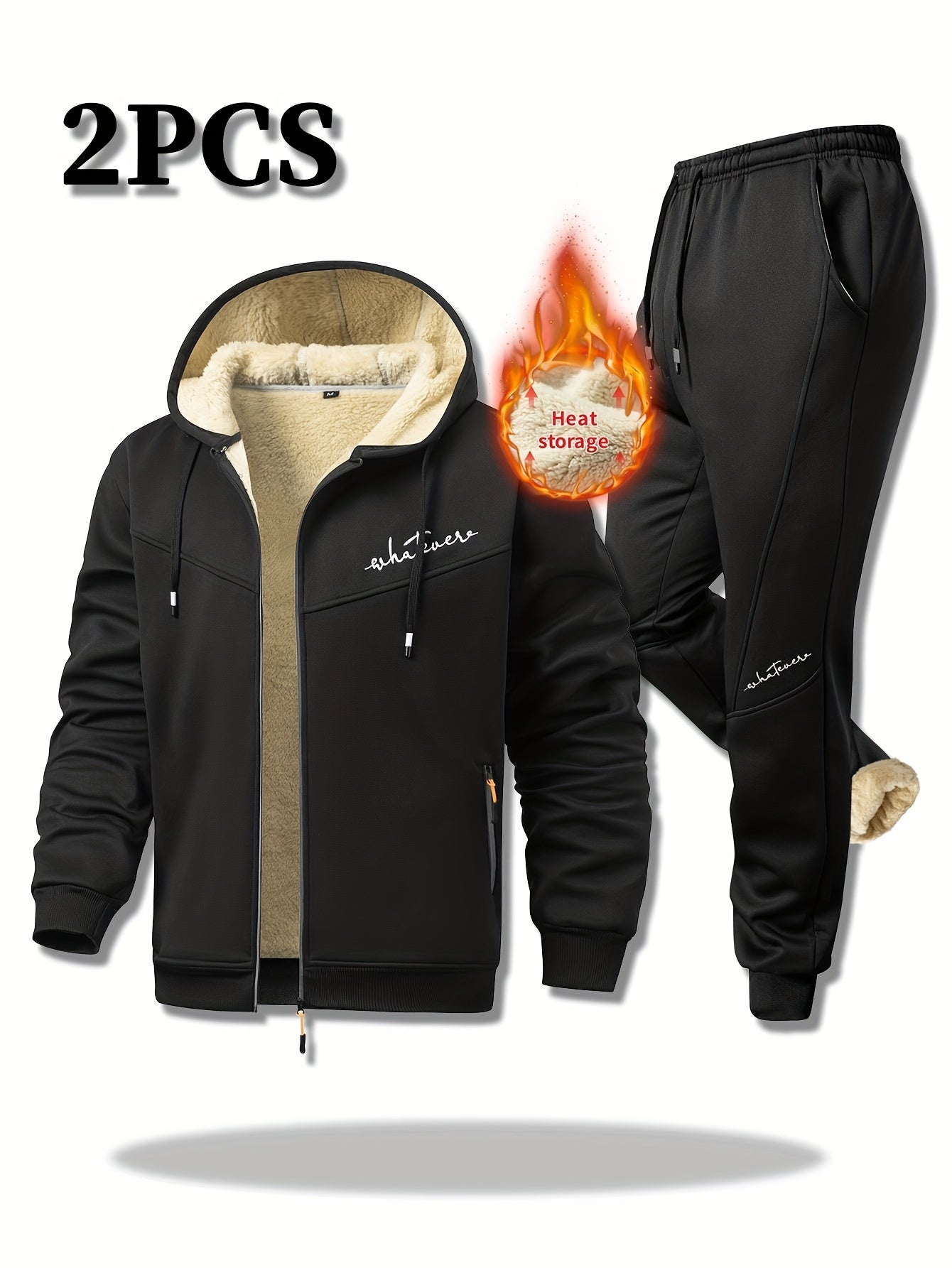 Men's Matching Outfit Set - Zip-Up Style Style 86641125