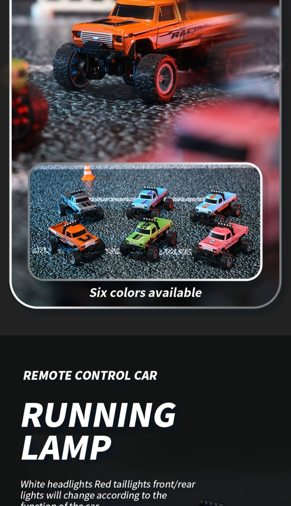 1:64 Scale Mini RC Car Alloy Off-Road Truck with Shock Absorbers – Pocket-Sized Remote Control Car for Boys Ages 6 7 8 9 10, Birthday Christmas Halloween Gift (Gray/Teal/Blue/Mixed)