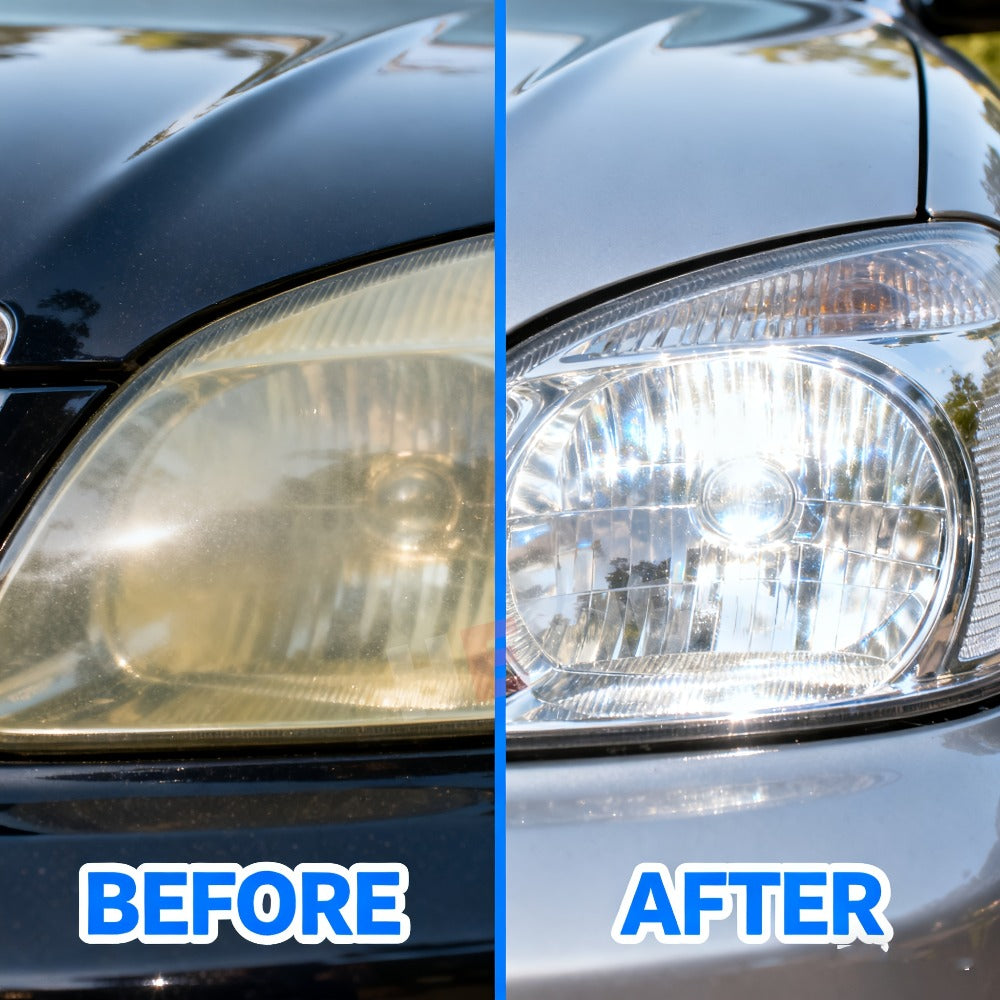 Car Headlight Restoration Fluid 8.5oz – Removes Yellowing, Oxidation & Haze | Crystal Coating Refurbishment Agent for Plastic Headlamp Lenses | Treats 6-10 Headlights