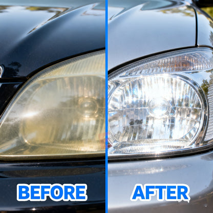 Car Headlight Restoration Fluid 8.5oz – Removes Yellowing, Oxidation & Haze | Crystal Coating Refurbishment Agent for Plastic Headlamp Lenses | Treats 6-10 Headlights