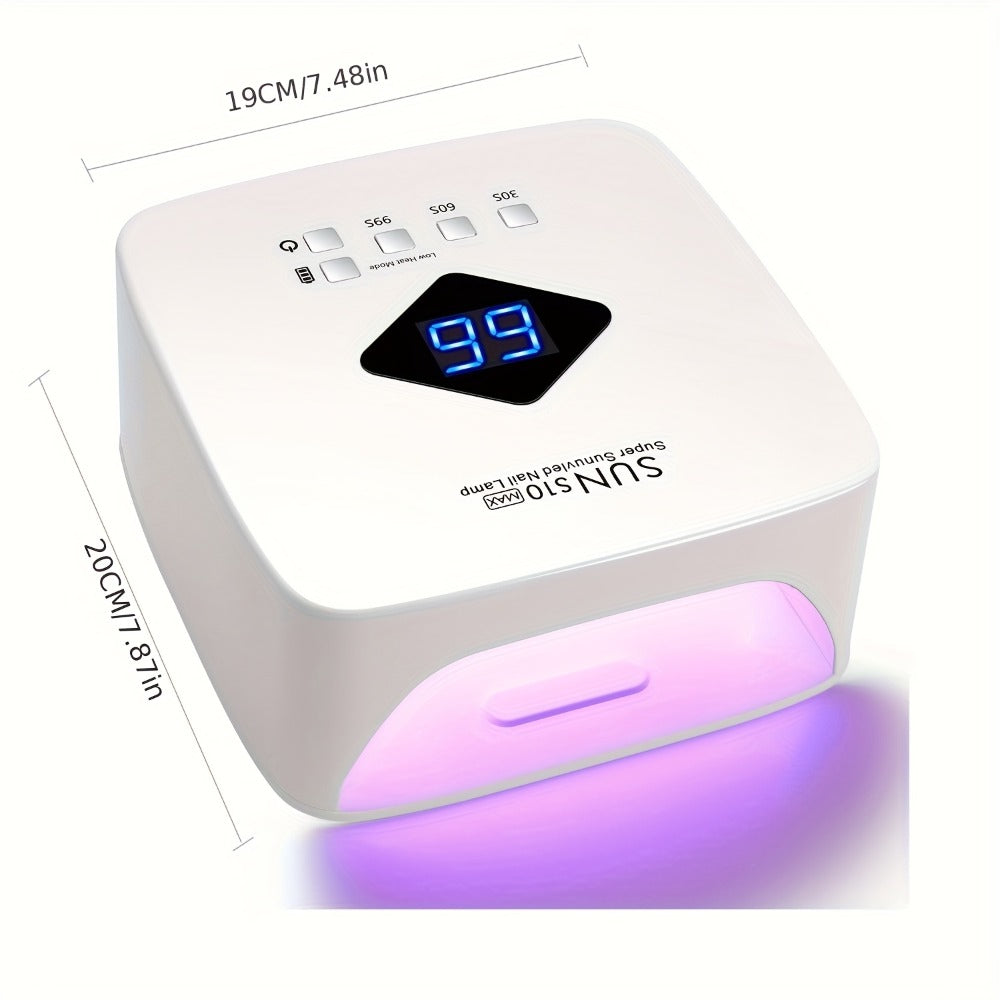 Rechargeable UV LED Nail Lamp 30 Beads – Professional Gel Nail Curing Light Cordless with 3 Timer Settings | Fast Curing Nail Dryer for Home & Salon, Compatible All Gel Polish