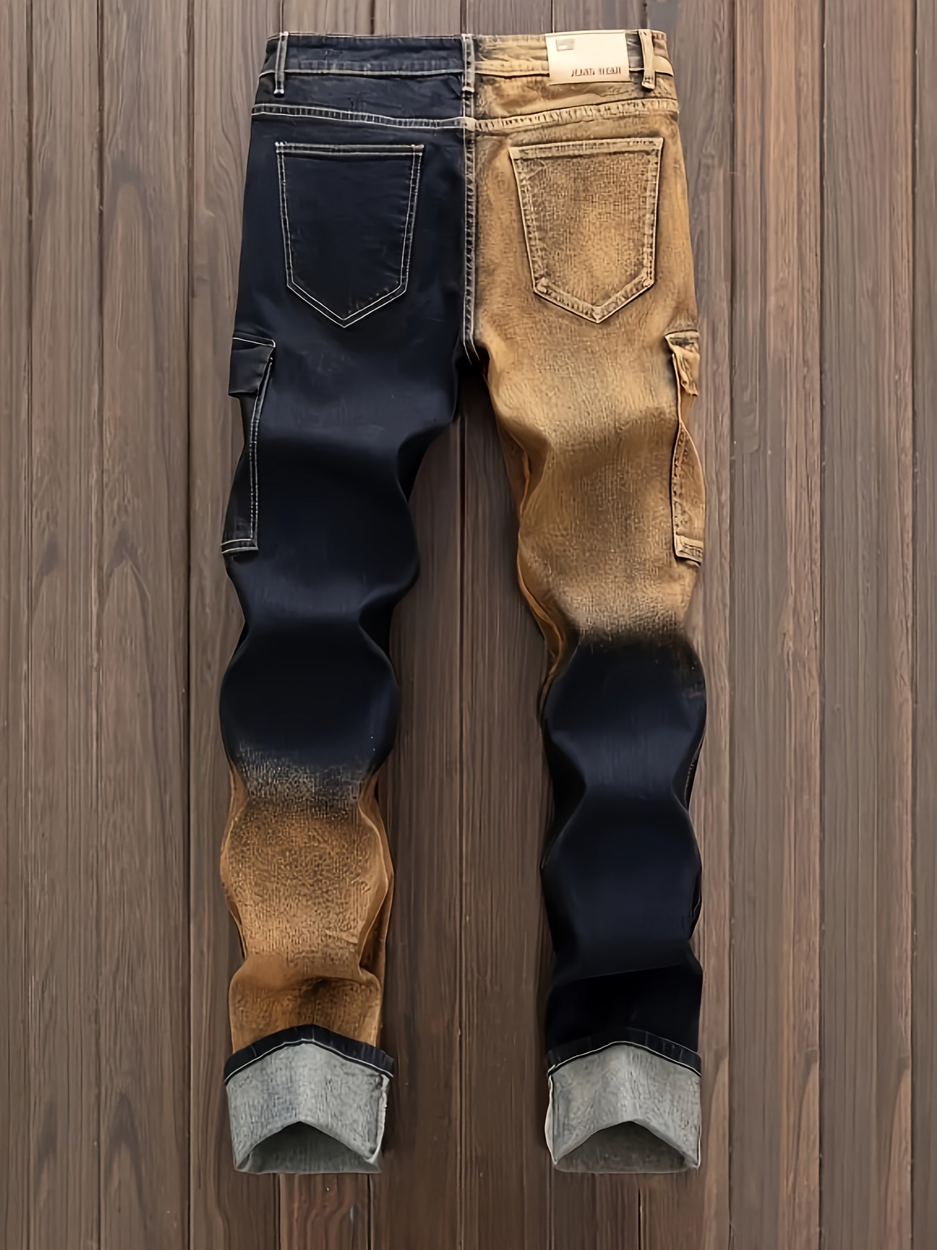 Men's Straight Leg Jeans - Vintage Wash Utility Pocket