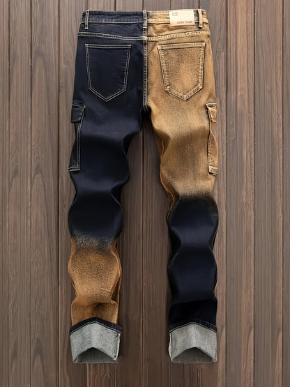 Men's Straight Leg Jeans - Vintage Wash Utility Pocket