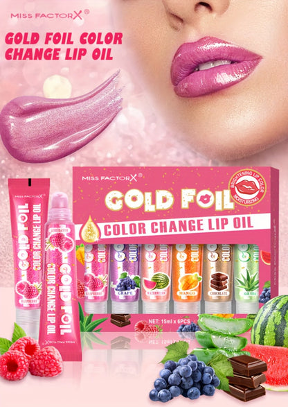 pH Color Changing Lip Balm Set 6pcs 6 Fragrances — Deep Moisturizing Brightening Glossy Tinted Lip Care, 0.51oz Each, Valentine's Day Birthday Holiday Beauty Gift Set for Women & Teens