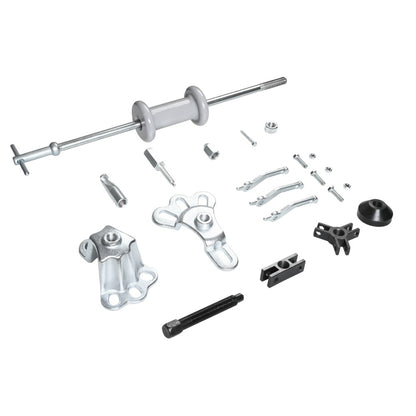 Slide Hammer Puller Kit 19-PC – 10 LB Forged Steel Hammer & 12 Adaptors, Bearing Race Seal Removal Tool, Universal Auto Repair Puller Set for Car Truck Mechanic Shop