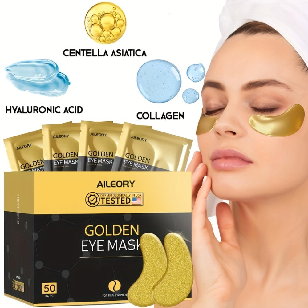 Under Eye Patches Collagen Gold 30 Pairs – Hyaluronic Acid Eye Masks Reduce Dark Circles Puffiness Fine Lines Hydrating Nourishing Spa Eye Care Gift for Women All Skin Types 1 Month Supply