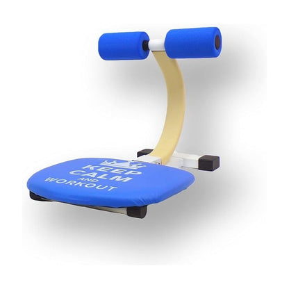 Ab Crunch Trainer Machine with Back Massager Roller Dual Resistance Sit-Up Assistant Lower Back Support Includes Yoga Mat Workout Guide Home Gym Fitness Gift