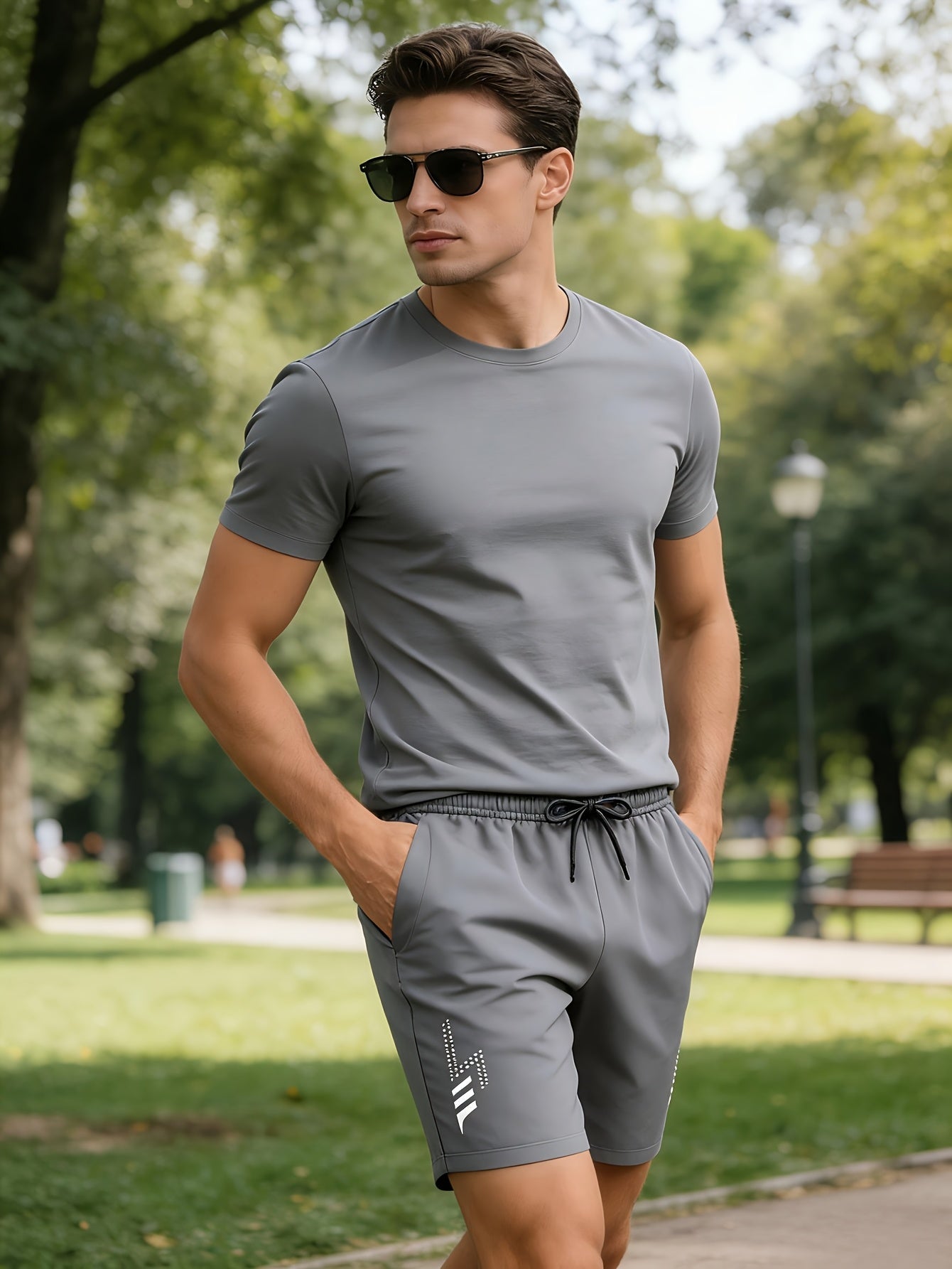 Men's Athletic Shorts - Quick Dry With Pockets Travel Style 042405
