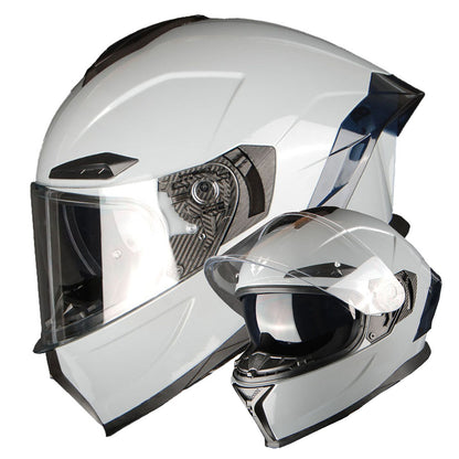 Full Face Motorcycle Helmet DOT Approved – Dual Visor Anti-Fog Pinlock Shield, Street Bike Adult Helmet with Sun Inner Shield, Aerodynamic Thermoplastic Shell, S/M/L/XL
