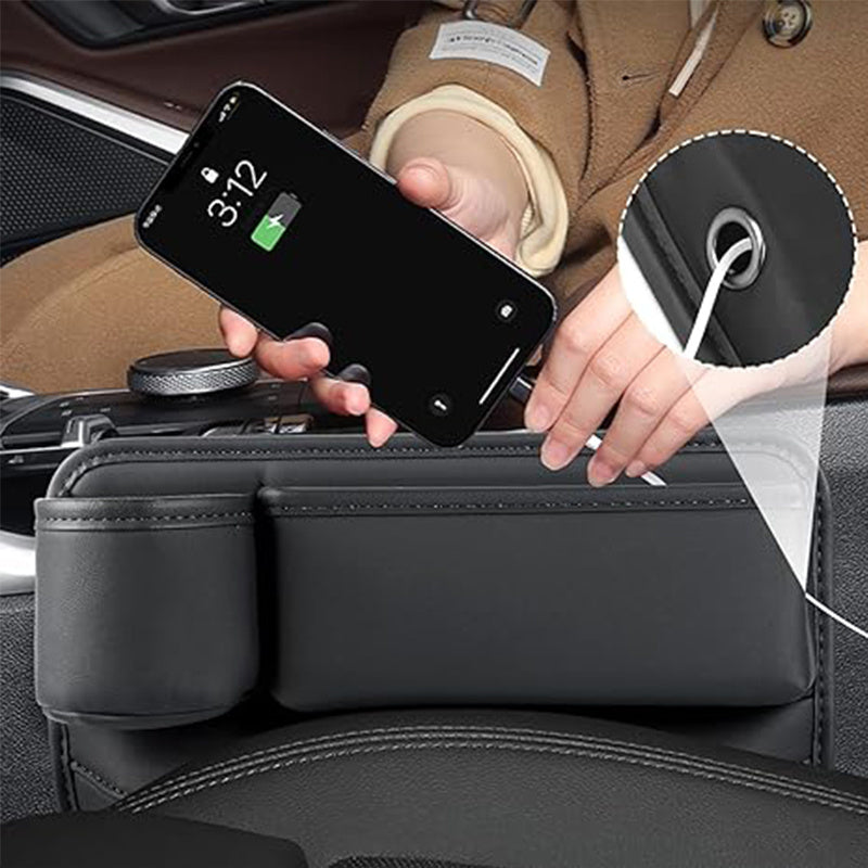 1 Set Universal Car Seat Gap Organizer - Multifunctional Storage Box with Pocket, Wallet, Keys, Card, Cup, And Phone Holder for Auto Interior Additions
