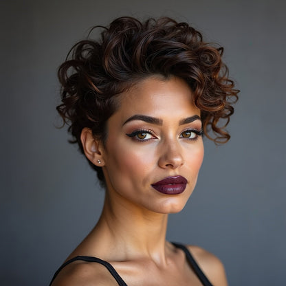 Short Straight Synthetic Wig for Women Brown Black Multi-Color 6 Variants Rose Net Cap Beginner Friendly Lightweight 6 Inch Daily Wear Summer Travel Ready to Wear