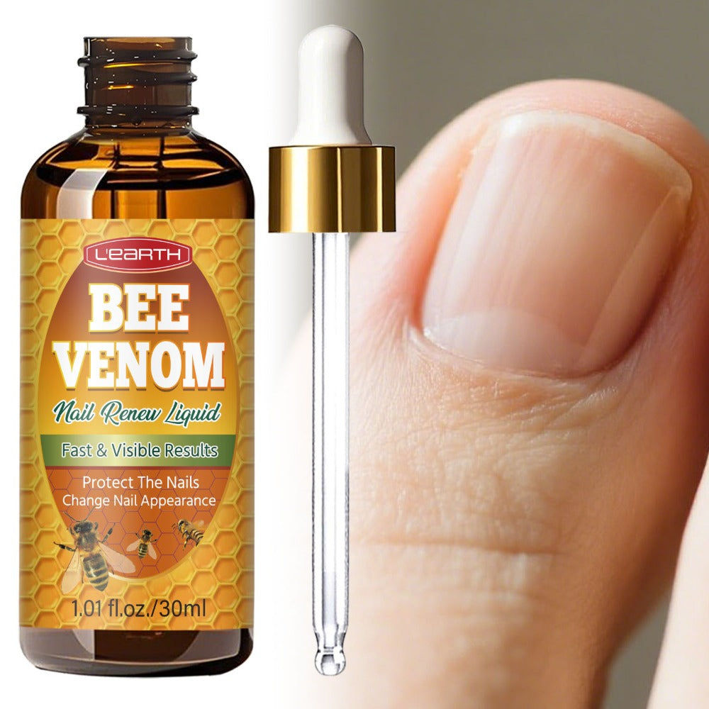 Toenail Repair Solution with Bee Venom Extra Strength Formula for Damaged Discolored Brittle Nails Nail Restoration Serum Visible Results in 7 Days 1.01 fl oz 30ml