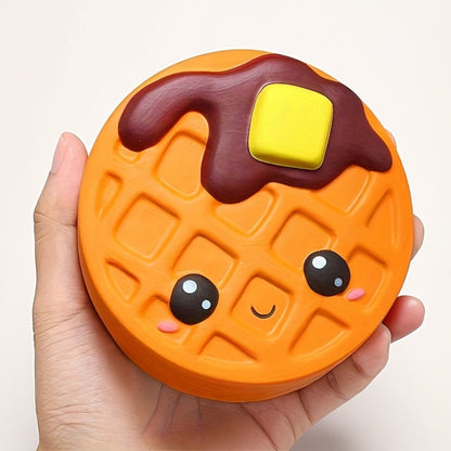 Jumbo Squishy Slow Rising Toy Scented – Giant Chocolate Biscuit Cheese Squishies for Kids, Soft PU Squeeze Stress Relief Sensory Toy, Cute Food Squishy Gift for Girls Boys