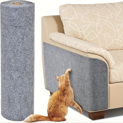 Cat Scratch Pad Self-Adhesive - Durable Cat Scratching Board for Sofa and Wall Protection, Anti-Scratch Furniture Protector Sticker for Indoor Cats, Long-Lasting Sisal Texture, Available in Dark Gray, Black, Light Grey