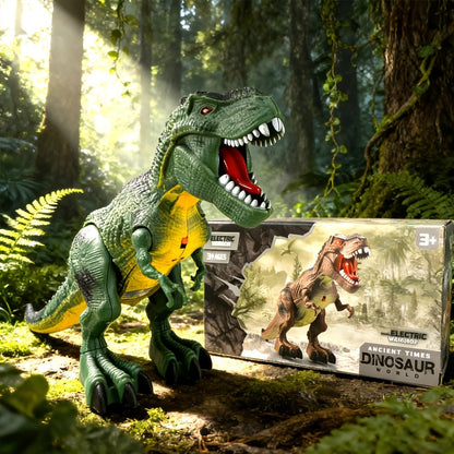Interactive Dinosaur Toy Set 3-Pack with Sound Light & Walking – Electric Brachiosaurus Stegosaurus T-Rex Dino Toys for Boys Girls Ages 3-7, Birthday Christmas Gift