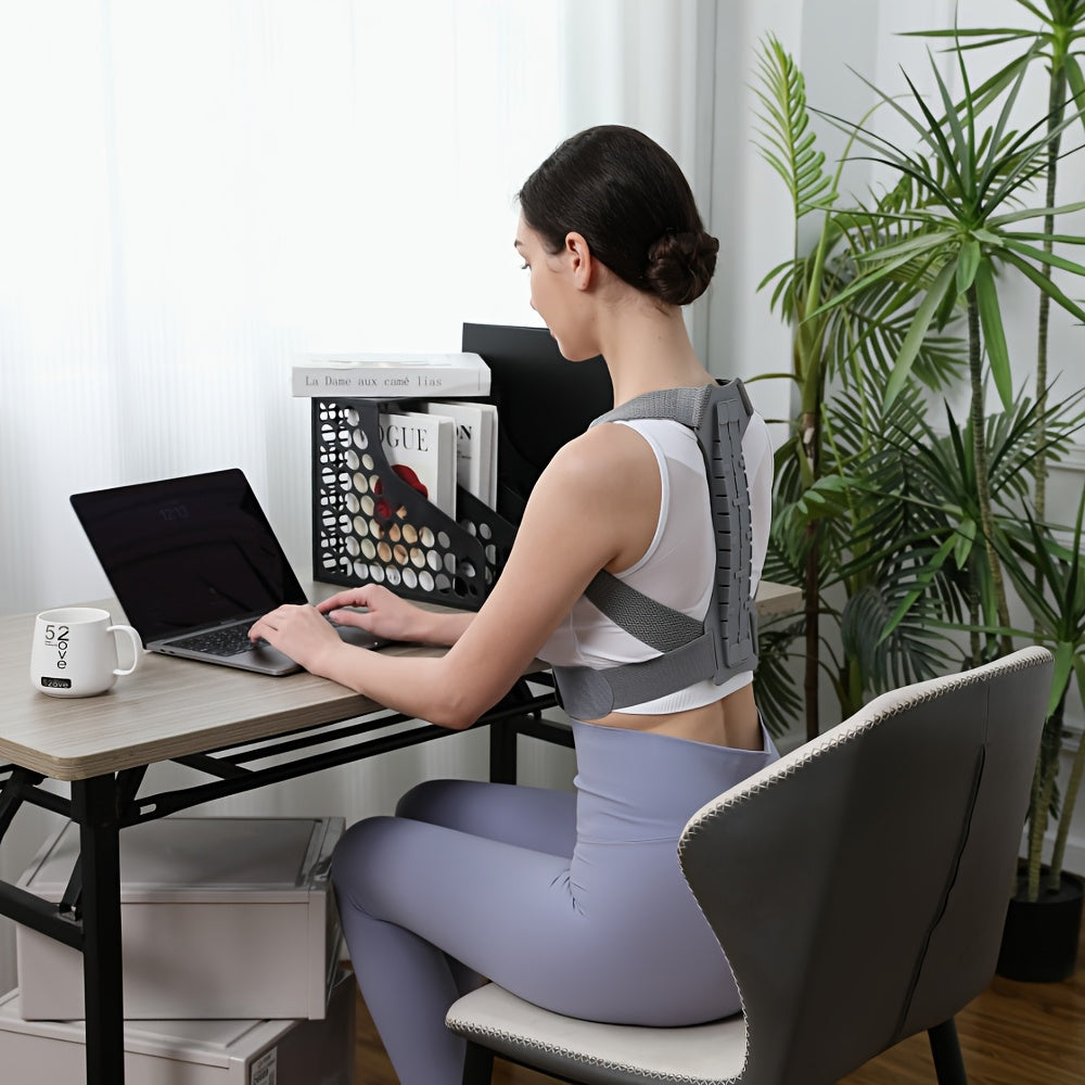 Posture Corrector for Men & Women - Adjustable Back Brace Shoulder Support Hunchback Corrector for Improved Posture, Comfort Fit Unisex Design, Sizes S M L XL - Back Pain Relief Office & Daily Wear