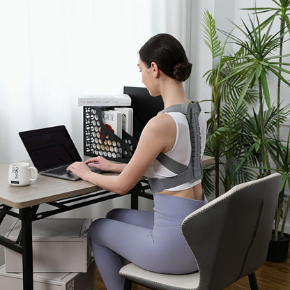 Posture Corrector for Men & Women - Adjustable Back Brace Shoulder Support Hunchback Corrector for Improved Posture, Comfort Fit Unisex Design, Sizes S M L XL - Back Pain Relief Office & Daily Wear