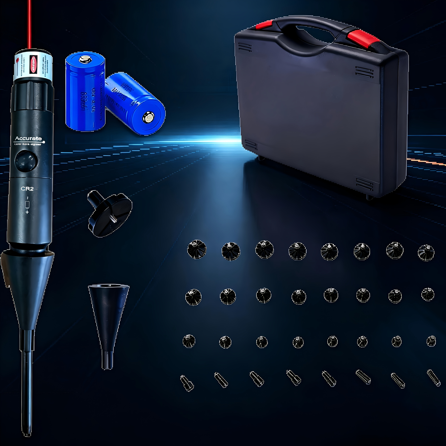 Universal Laser Bore Sighter Kit with 32 Adapters | Red & Green Bore Sight for Rifles, Pistols & Shotguns – Tactical Caliber Boresighter Accommodating Firearms from .17 to 12GA for Fast Zero-In
