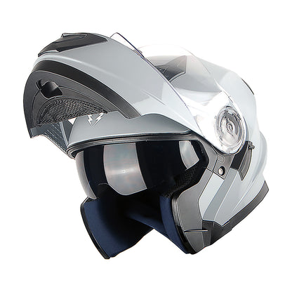 Motorcycle Modular Full Face Dual Visor Helmet Sun Shield Optional LED Tail Light: Modular901
