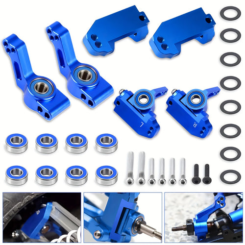 Aluminum Front Steering And Caster Block Set, Including Rear Stub Axle Carriers, Designed for 1/10 Traxxas 2WD Slash And Stampede