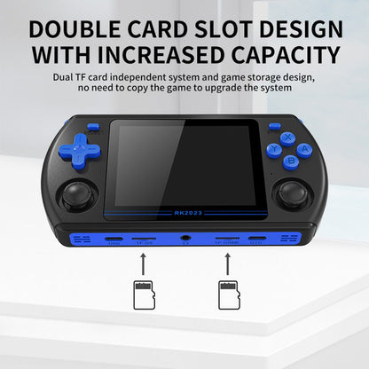 Retro Handheld Game Console Powkiddy RK2023 3.5 Inch IPS RK3566 Quad-Core 8-Hour Battery Dual TF Card HDMI Output Linux Emulator Portable Gaming Device