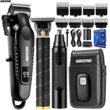 826 Black Full Set (with Nose Hair Trimmer + Electric Shaver)