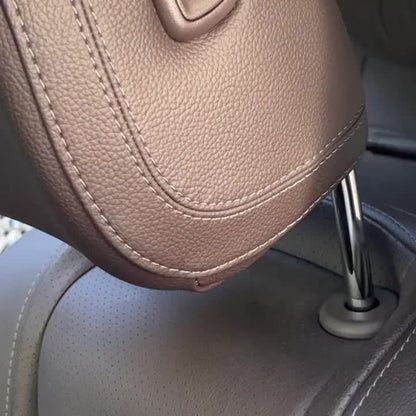 Car Backseat Organizer with Foldable Table Tray & Tablet Holder – PU Leather Seat Back Protector Kick Mat, Multi-Pocket Storage for Kids & Travel