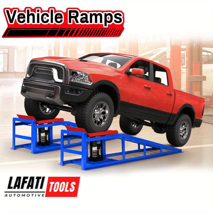 Hydraulic Car Ramps 2-Pack 10000 LB Heavy Duty Vehicle Lift Ramp Adjustable Height 9.84-14.96 Inch for Oil Change Undercarriage Repair Home Garage & Shop