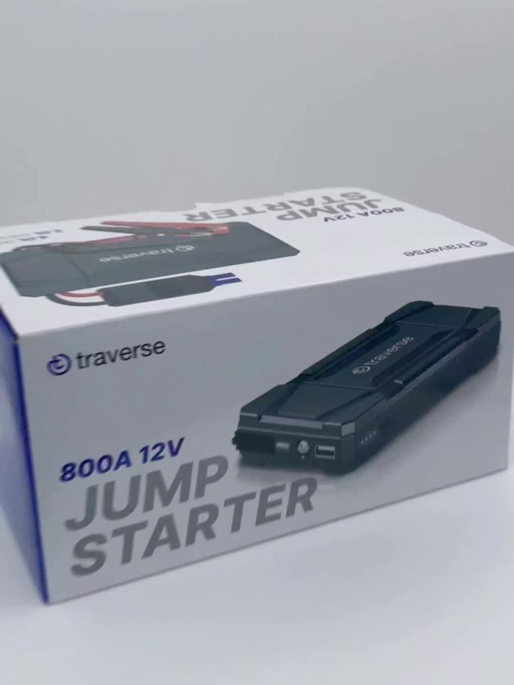 12V Portable Car Jump Starter 800/1000/2000A Peak Battery Booster Jump Box for Car Battery, for 1.59gal Gas & 1.06gal Diesel Cars with Smart Jumper to Prevent Overload Fire, USB Charge Ports & LED Flashlight, 6400mAh Power Bank, Gifts for Driver