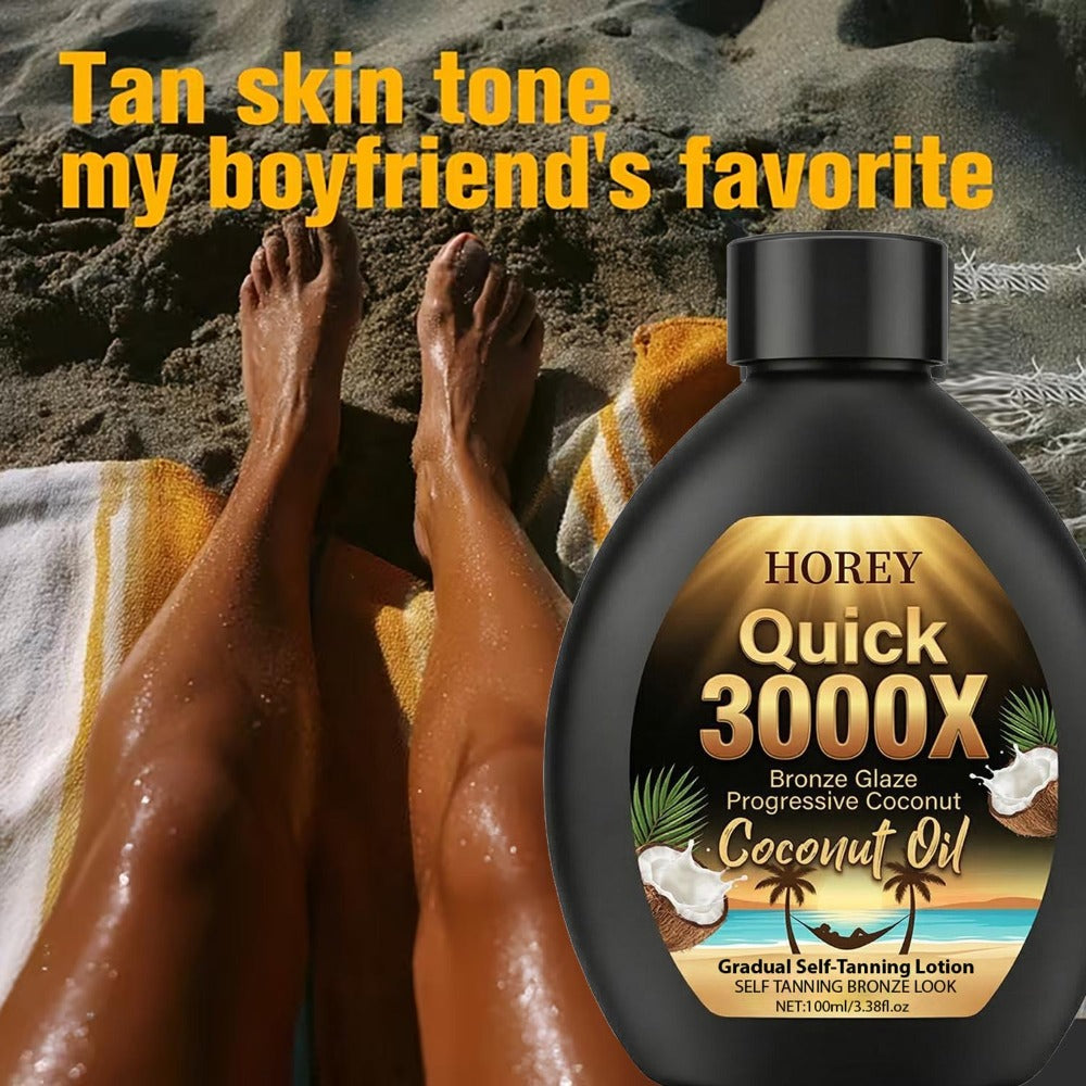 Self Tanning Lotion Coconut Extract Gradual Sunless Tanner 100ml - Natural Sun-Kissed Glow Streak-Free Moisturizing Body Lotion for Women Men All Skin Tones Year-Round Bronze Tan