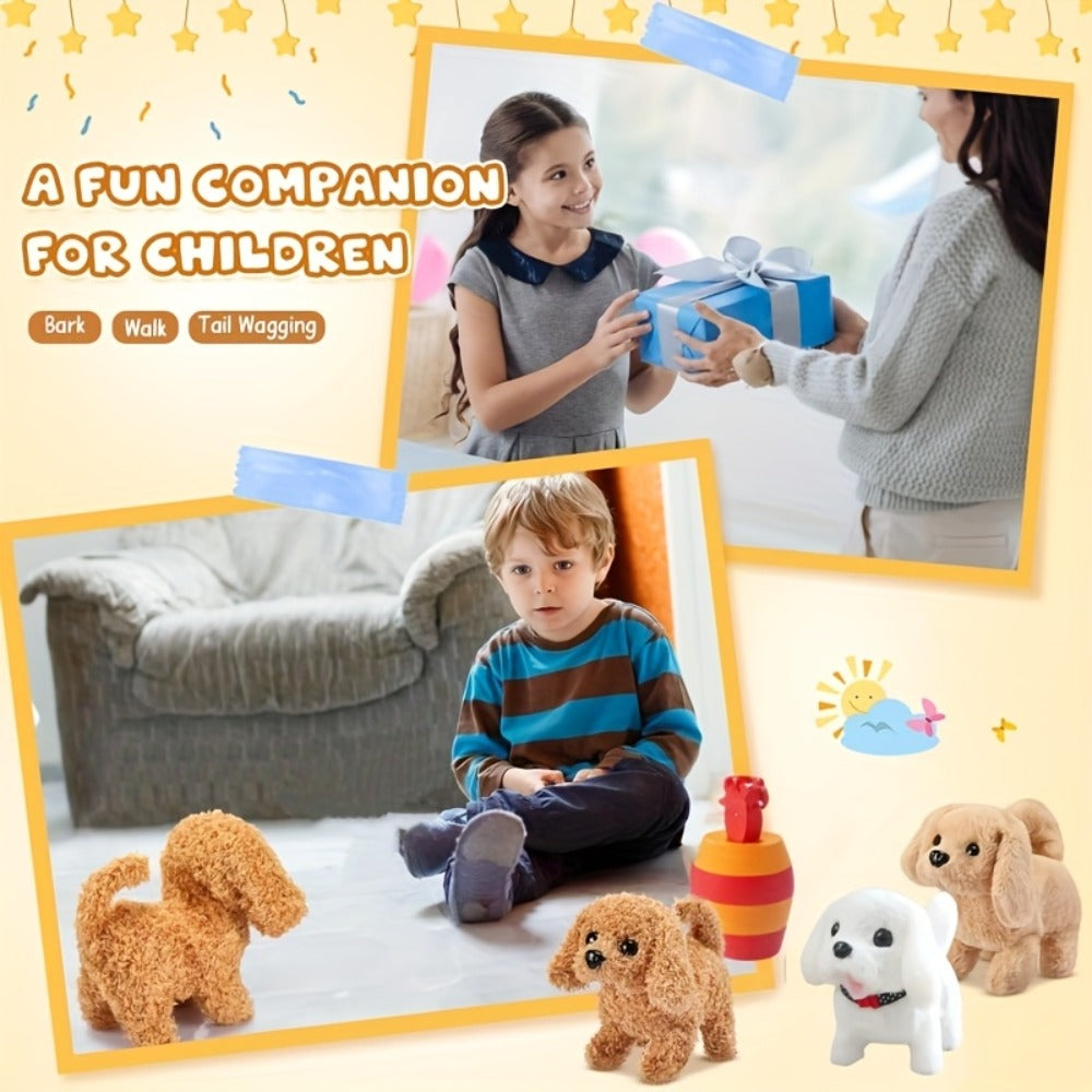 Interactive Robotic Dog Plush Toy — Electric Walking Talking Pet Dog with Realistic Sounds & Movements for Kids Boys Girls Toddlers | Smart STEM Educational Toy | Birthday Christmas Easter Gift