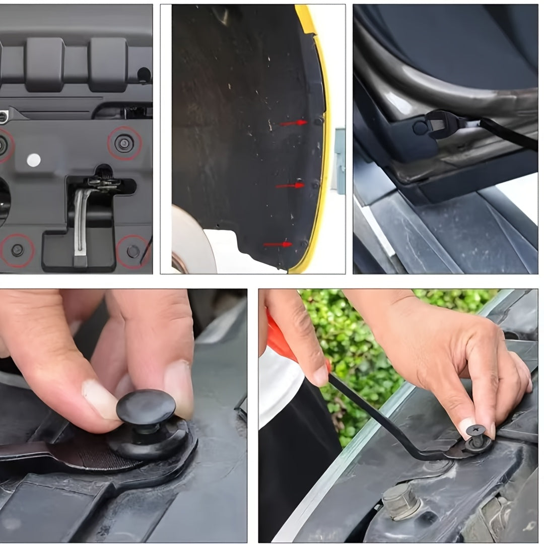 1020pcs Automotive Fastener Kit - Snap-On Plastic Expansion Screws for Bumper And Fender Fixation