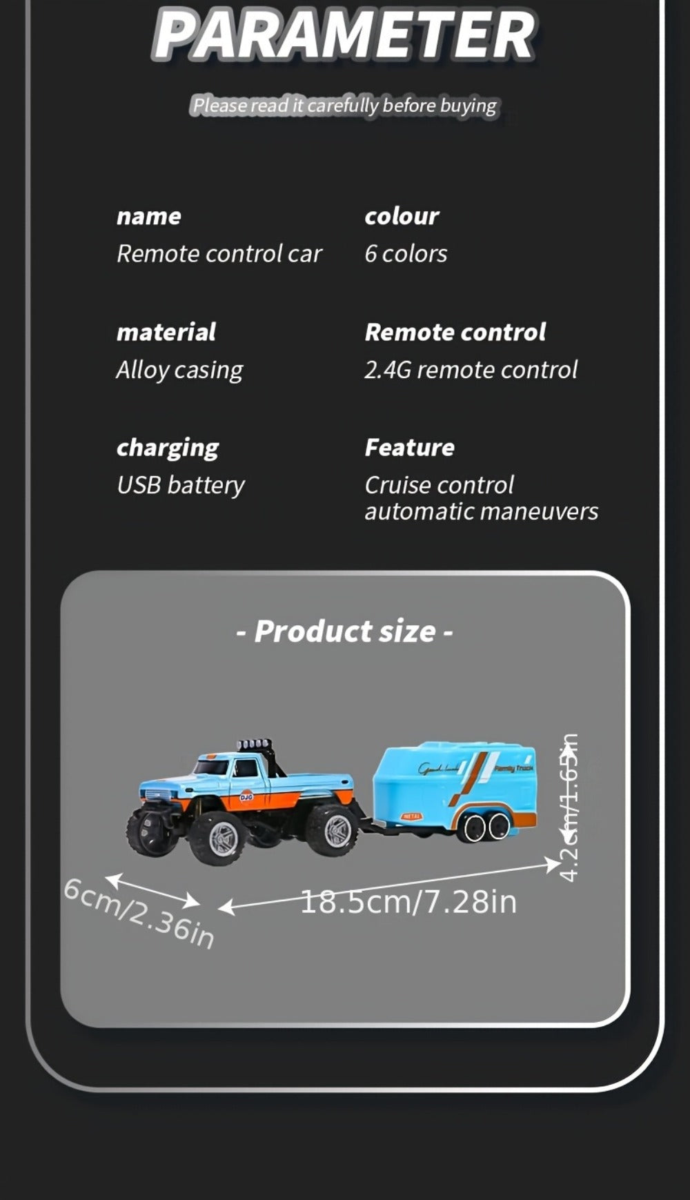 1:64 Scale Mini RC Car Alloy Off-Road Truck with Shock Absorbers – Pocket-Sized Remote Control Car for Boys Ages 6 7 8 9 10, Birthday Christmas Halloween Gift (Gray/Teal/Blue/Mixed)