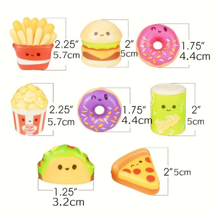 Squishy Toys 20 Pack Slow Rise – Individually Wrapped Foam Squishies 1.5–2.25" Fast Food Fidget Toys for Kids, Party Favors, Goodie Bag Fillers, Classroom Prizes & Birthday Gifts