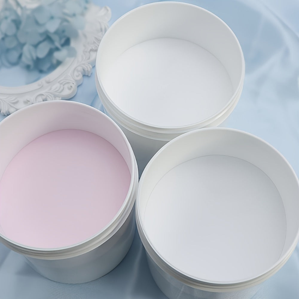 Crystal Acrylic Powder 120g White Pink Clear — Professional Nail Extension Powder for Carving 3D Nail Art Salon & Home Use Beginner to Tech