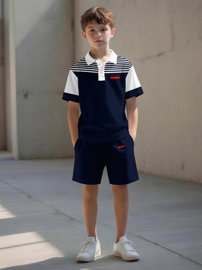 Boys' Striped Outfit Set - Everyday Style