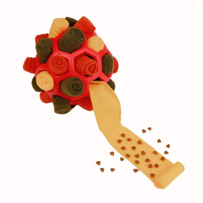 Snuffle Ball Dog Toy - Interactive Foraging Treat Dispenser & Slow Feeder Puzzle Toy for Small Medium Large Dogs, Snuffle Mat Ball for Mental Stimulation, Puppy Enrichment Toy, No Battery Required