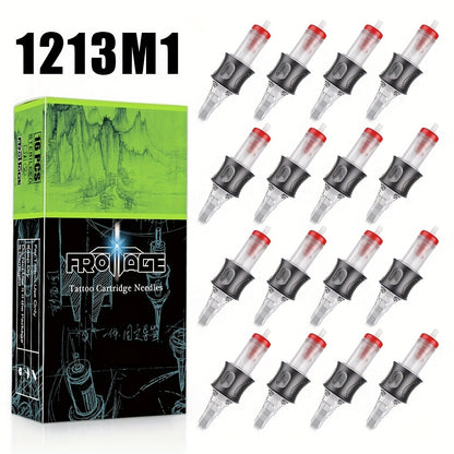 Tattoo Needle Cartridge Set 26 Sizes Integrated High Transparency Tips Round Liner Shader Curved Magnum M1 RL RS CM Disposable for Professional Artists & Beginners