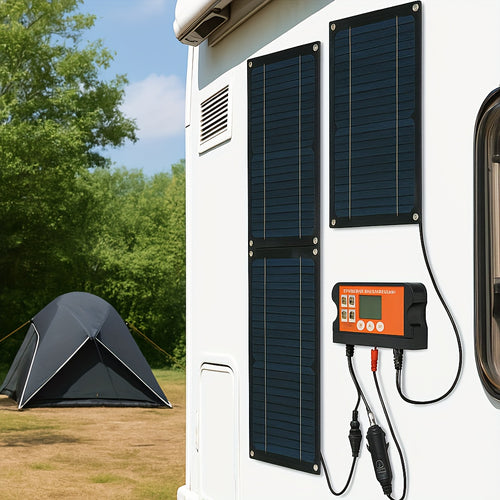 600W Solar Panel Kit with 100A PWM Controller - 100W 200W Monocrystalline Panels for RV, Camping, Car & Boat Battery Charging | Portable Off-Grid Solar System
