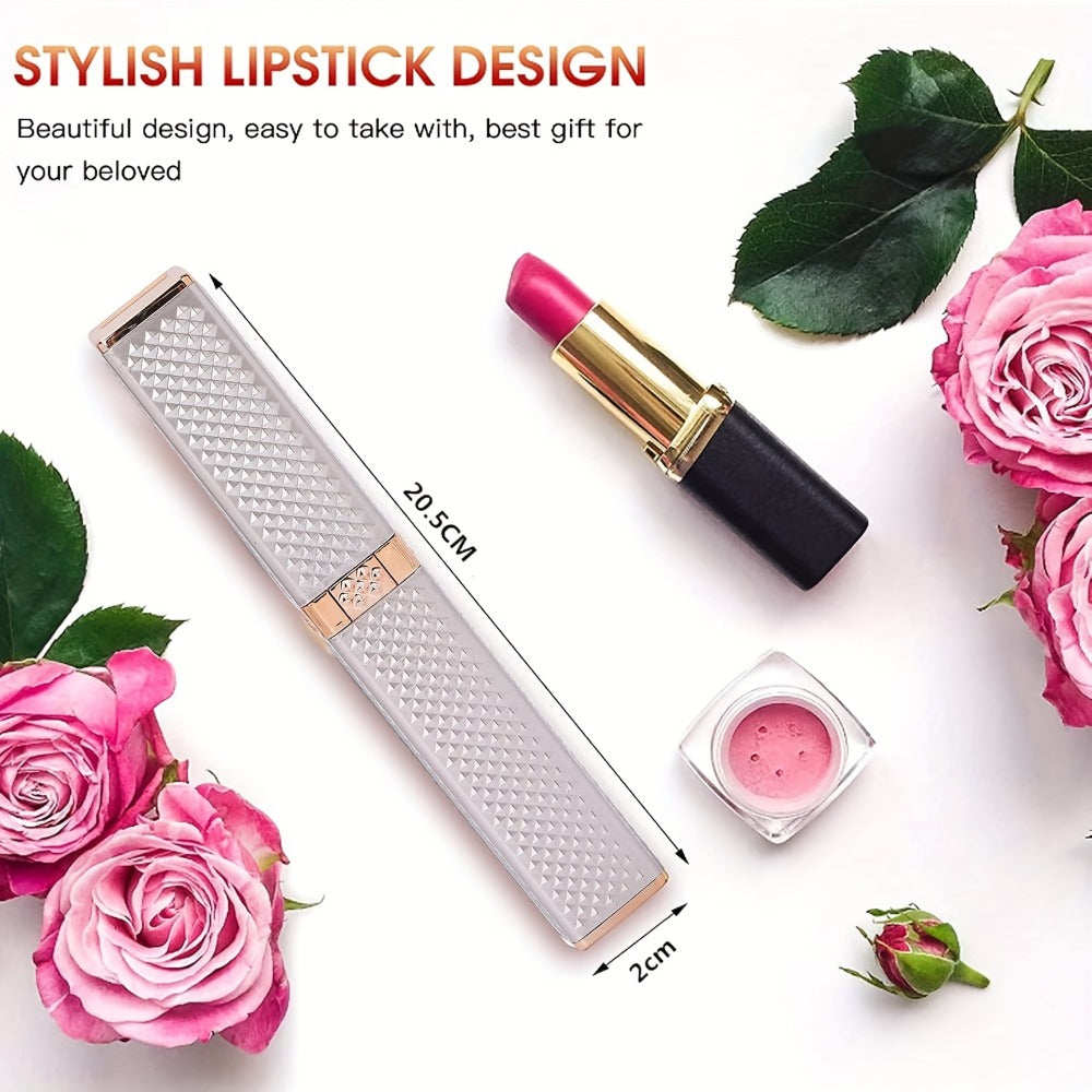 Facial Hair Trimmer for Women — 2-in-1 Electric Eyebrow Trimmer & Painless Lip Hair Remover | Precision Face Hair Removal Device for Eyebrows, Upper Lip, Chin & Body | Compact Portable Grooming Tool | 2-Pack (Gold & Pink)